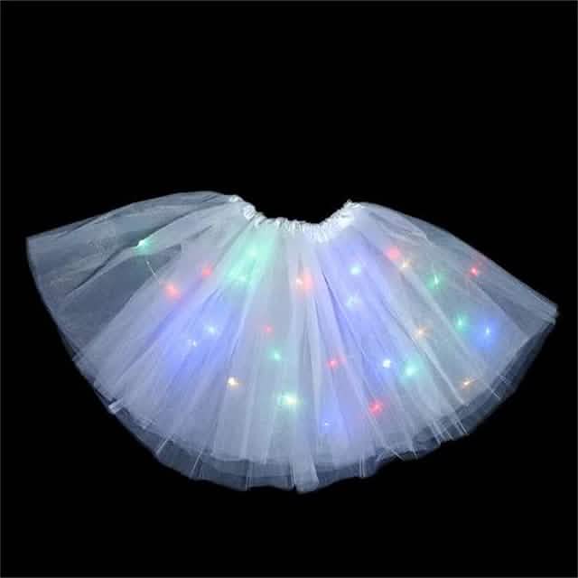 2-Piece: Girl's Skirt with LED Lights White Kids' & Baby Clothing - Tophatter Daily Deals