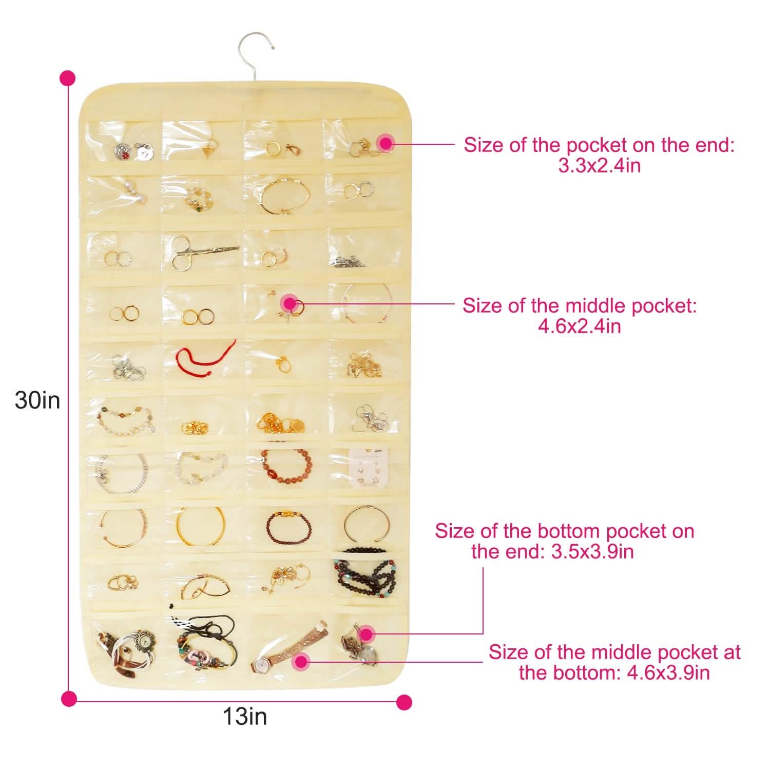 2-Piece: Hanging Jewelry Organizer Storage & Organization - Tophatter Daily Deals