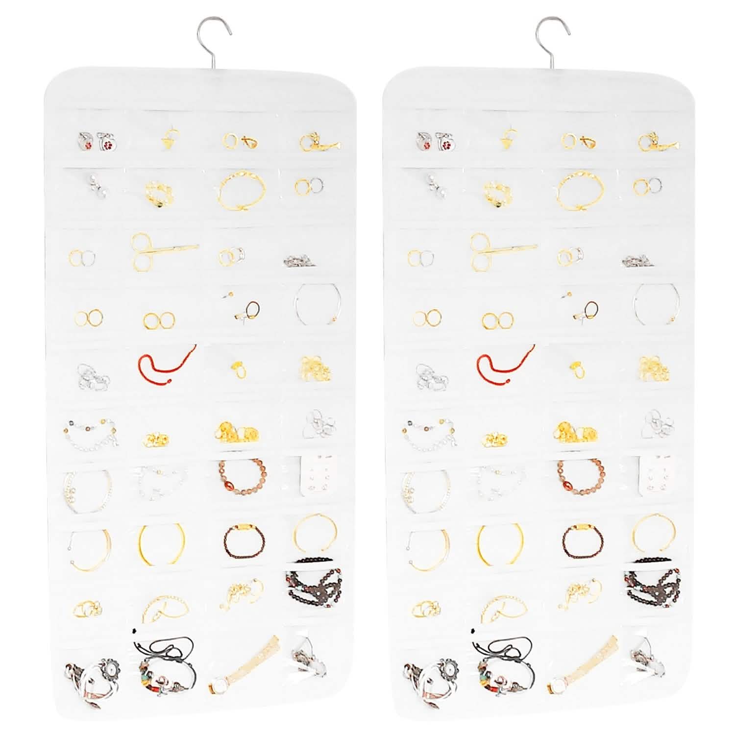 2-Piece: Hanging Jewelry Organizer Storage & Organization - Tophatter Daily Deals