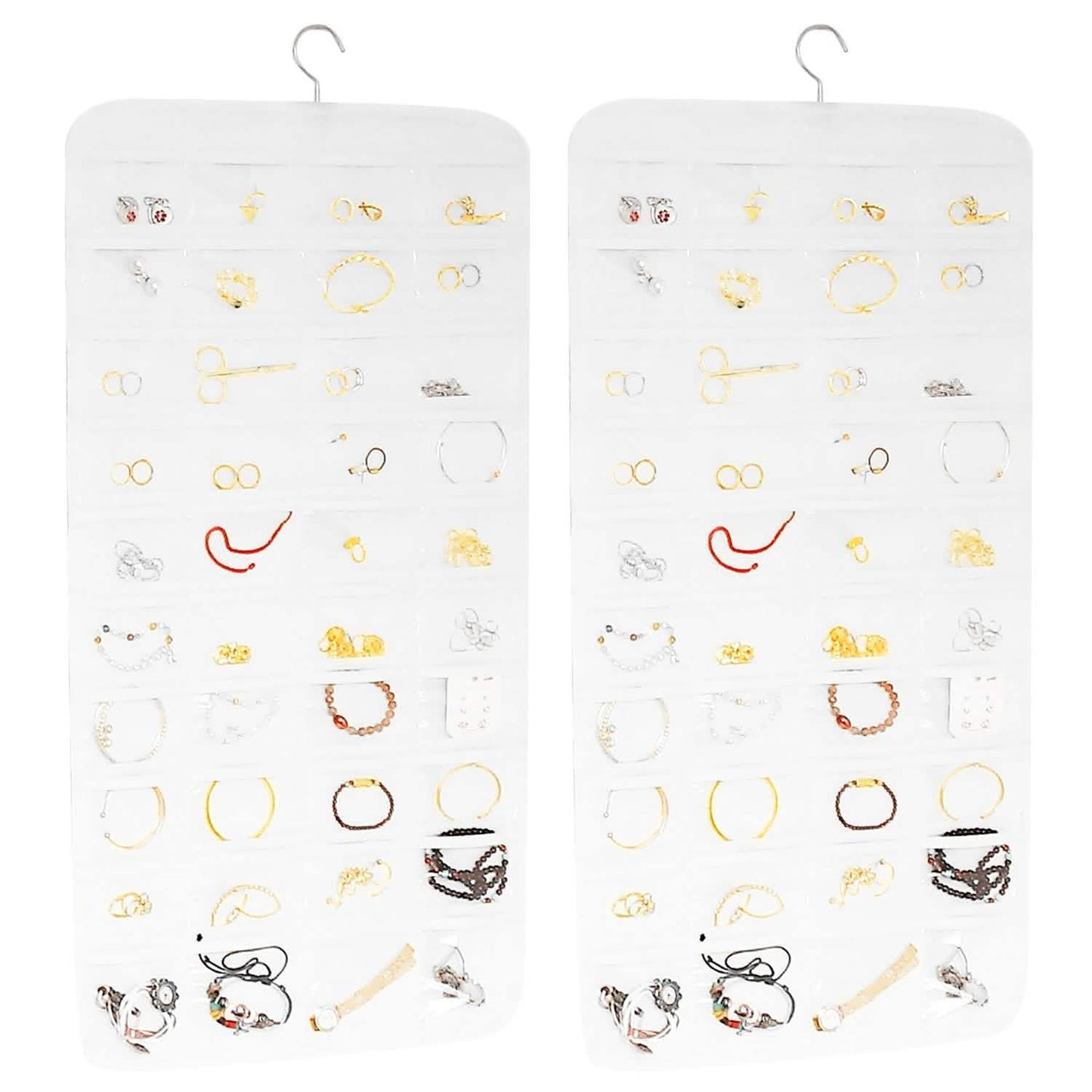 2-Piece: Hanging Jewelry Organizer Storage & Organization - Tophatter Daily Deals