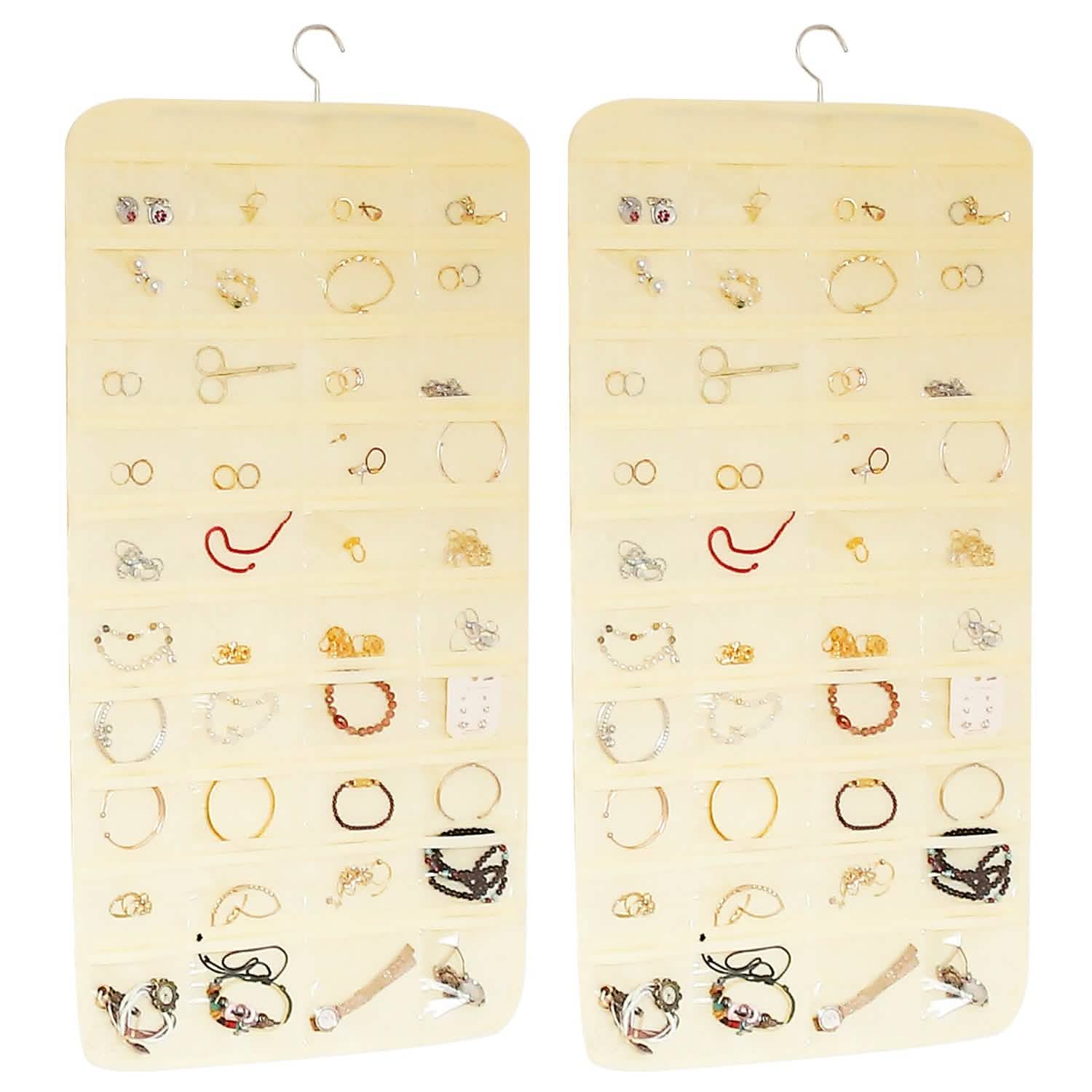 2-Piece: Hanging Jewelry Organizer Storage & Organization - Tophatter Daily Deals