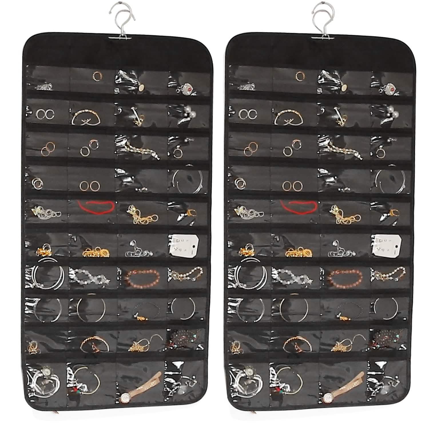 2-Piece: Hanging Jewelry Organizer Storage & Organization - Tophatter Daily Deals
