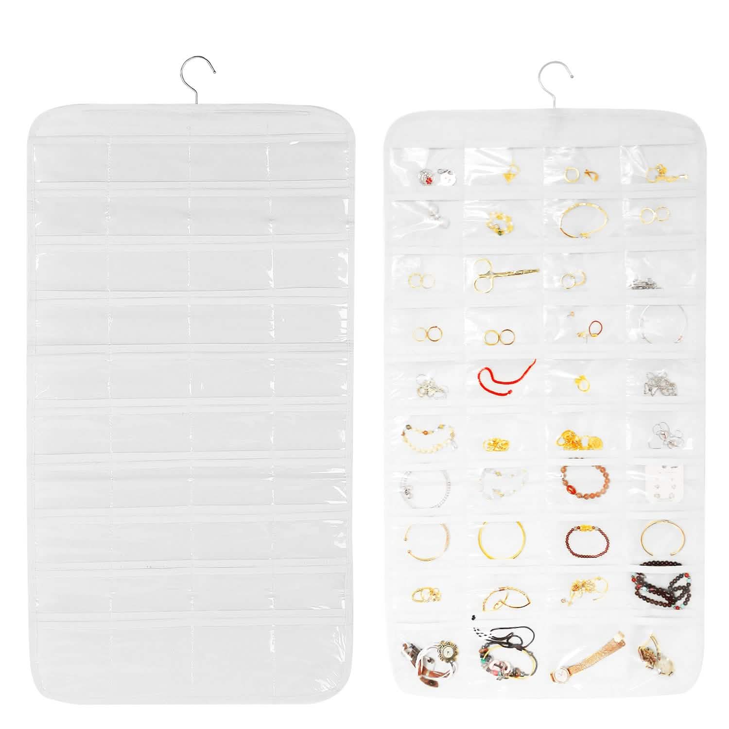 2-Piece: Hanging Jewelry Organizer White Storage & Organization - Tophatter Daily Deals