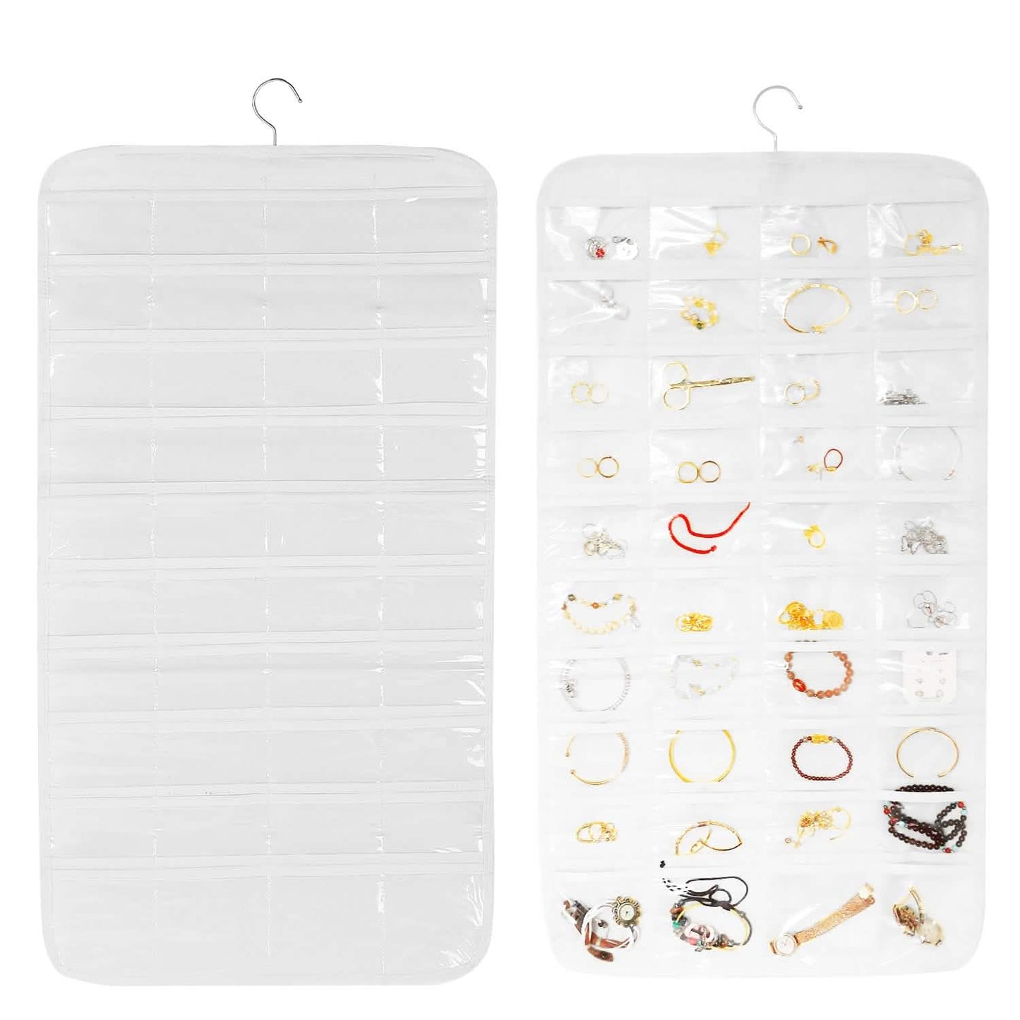 2-Piece: Hanging Jewelry Organizer White Storage & Organization - Tophatter Daily Deals