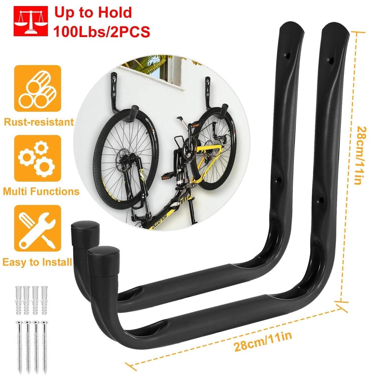 2-Piece: Heavy Duty Garage Storage Hooks Hanger Storage & Organization - Tophatter Daily Deals