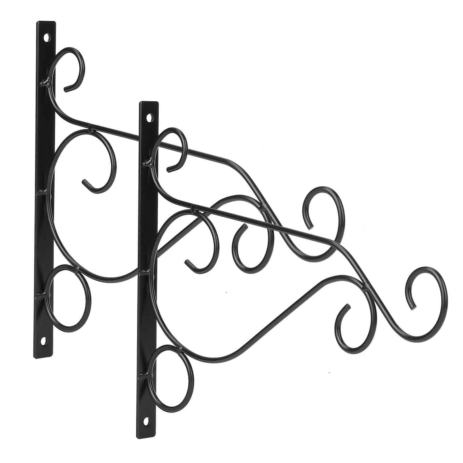 2-Piece: Iron Plant Hanging Bracket Plant Hanger Wall Hooks Garden & Patio - Tophatter Daily Deals