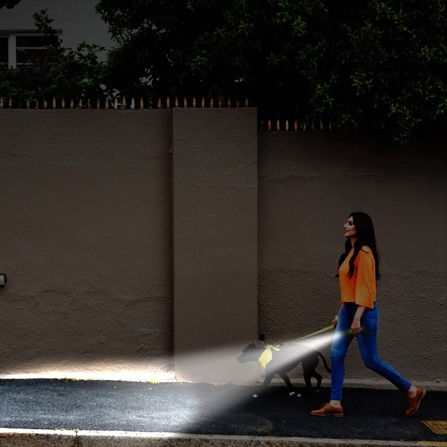 2-Piece: LED Handheld Flashlight Zoomable USB Rechargable Outdoor Recreation - Tophatter Daily Deals