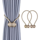 2-Piece: Magnet Curtains Bandages Buckle Beige Furniture & Decor - Tophatter Daily Deals