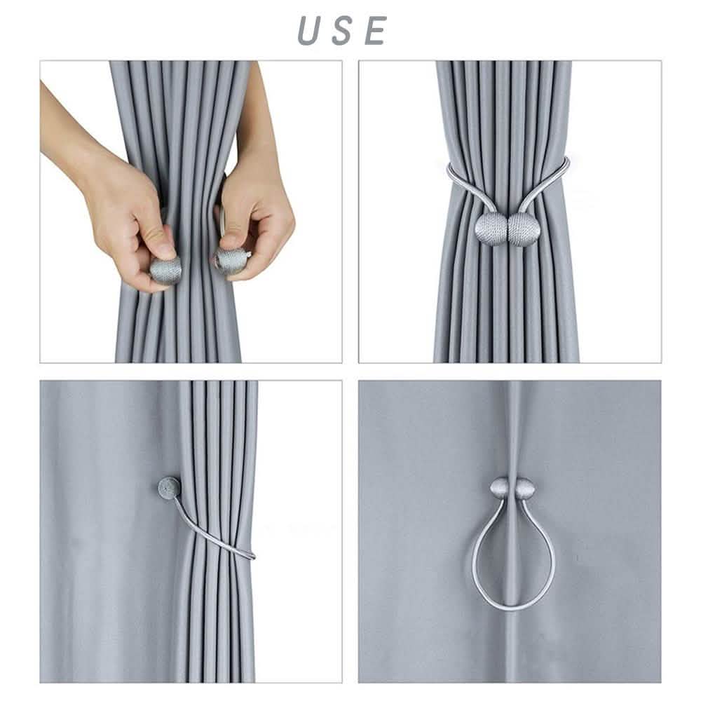 2-Piece: Magnet Curtains Bandages Buckle Furniture & Decor - Tophatter Daily Deals