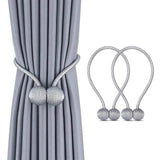 2-Piece: Magnet Curtains Bandages Buckle Silver Furniture & Decor - Tophatter Daily Deals