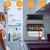 2-Piece: Magnetic Spice Racks for Refrigerator with Paper Towel Holder Kitchen Storage - Tophatter Daily Deals