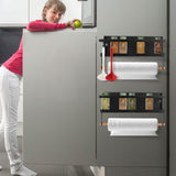 2-Piece: Magnetic Spice Racks for Refrigerator with Paper Towel Holder Kitchen Storage - Tophatter Daily Deals