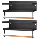 2-Piece: Magnetic Spice Racks for Refrigerator with Paper Towel Holder Kitchen Storage - Tophatter Daily Deals