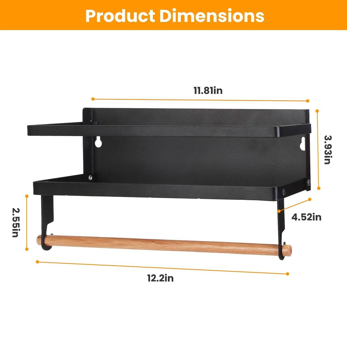 2-Piece: Magnetic Spice Racks for Refrigerator with Paper Towel Holder Kitchen Storage - Tophatter Daily Deals