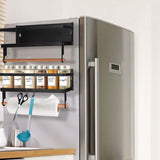 2-Piece: Magnetic Spice Racks for Refrigerator with Paper Towel Holder Kitchen Storage - Tophatter Daily Deals