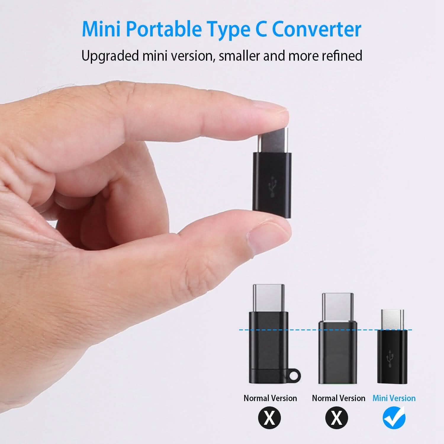 2-Piece: Micro USB To Type C Adapter Mobile Accessories - Tophatter Daily Deals
