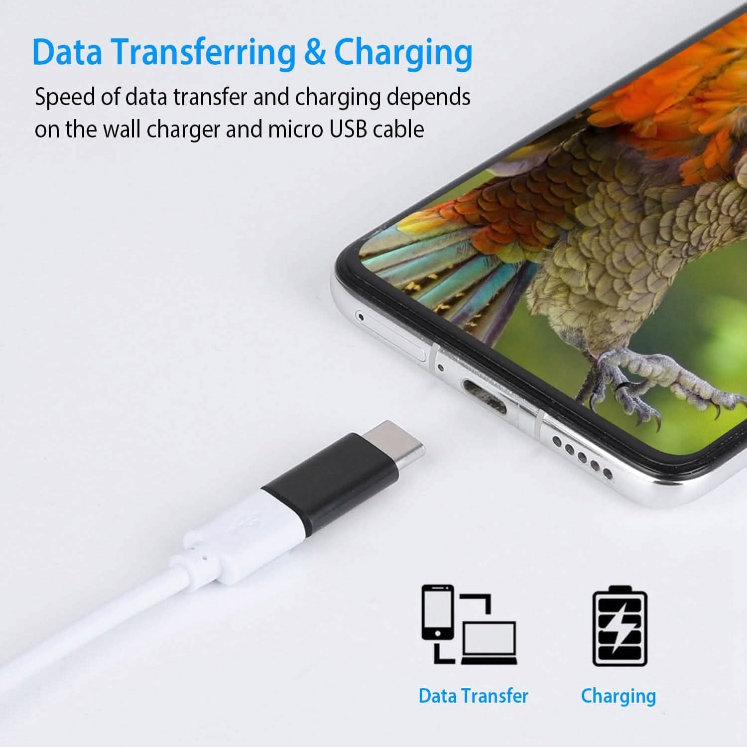 2-Piece: Micro USB To Type C Adapter Mobile Accessories - Tophatter Daily Deals