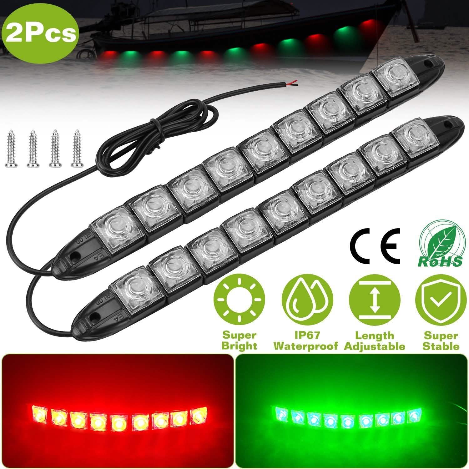 2-Piece: Navigation Marine Boat Strip 9 LED Lights Everything Else - Tophatter Daily Deals