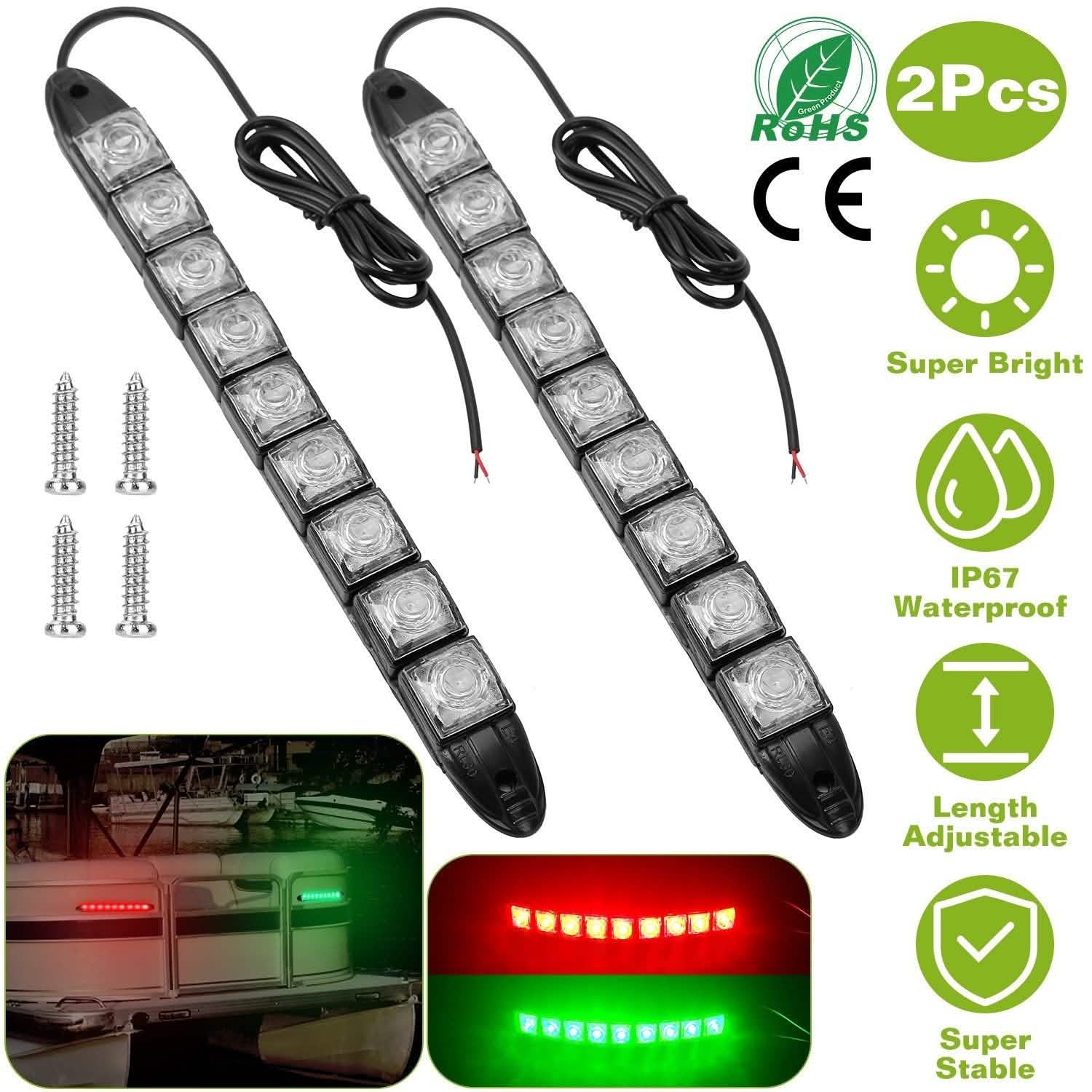 2-Piece: Navigation Marine Boat Strip 9 LED Lights Everything Else - Tophatter Daily Deals