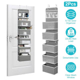 2-Piece: Over the Door Organizer 6-Tier Hanging Basket Storage & Organization - Tophatter Daily Deals