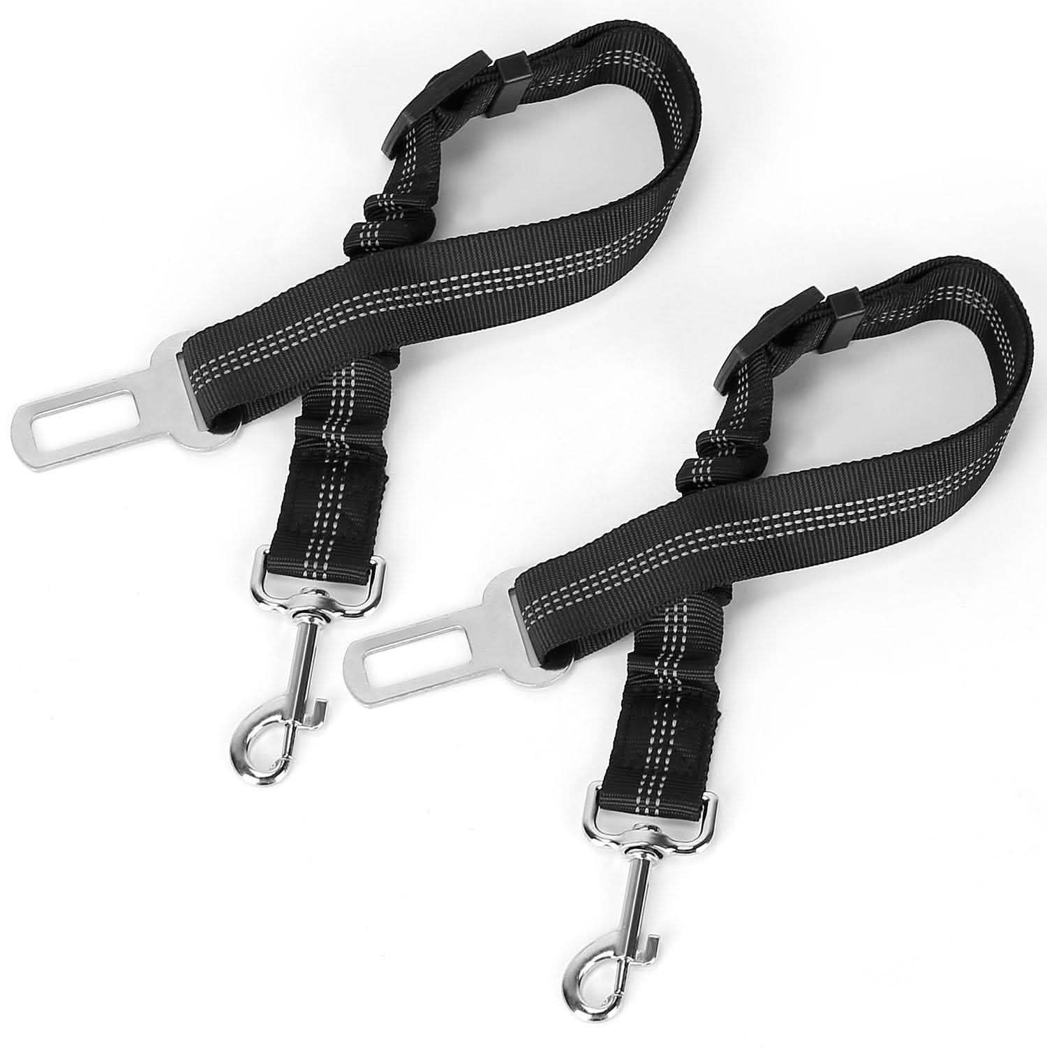 2-Piece: Pet Car Safety Seatbelt Pet Supplies - Tophatter Daily Deals