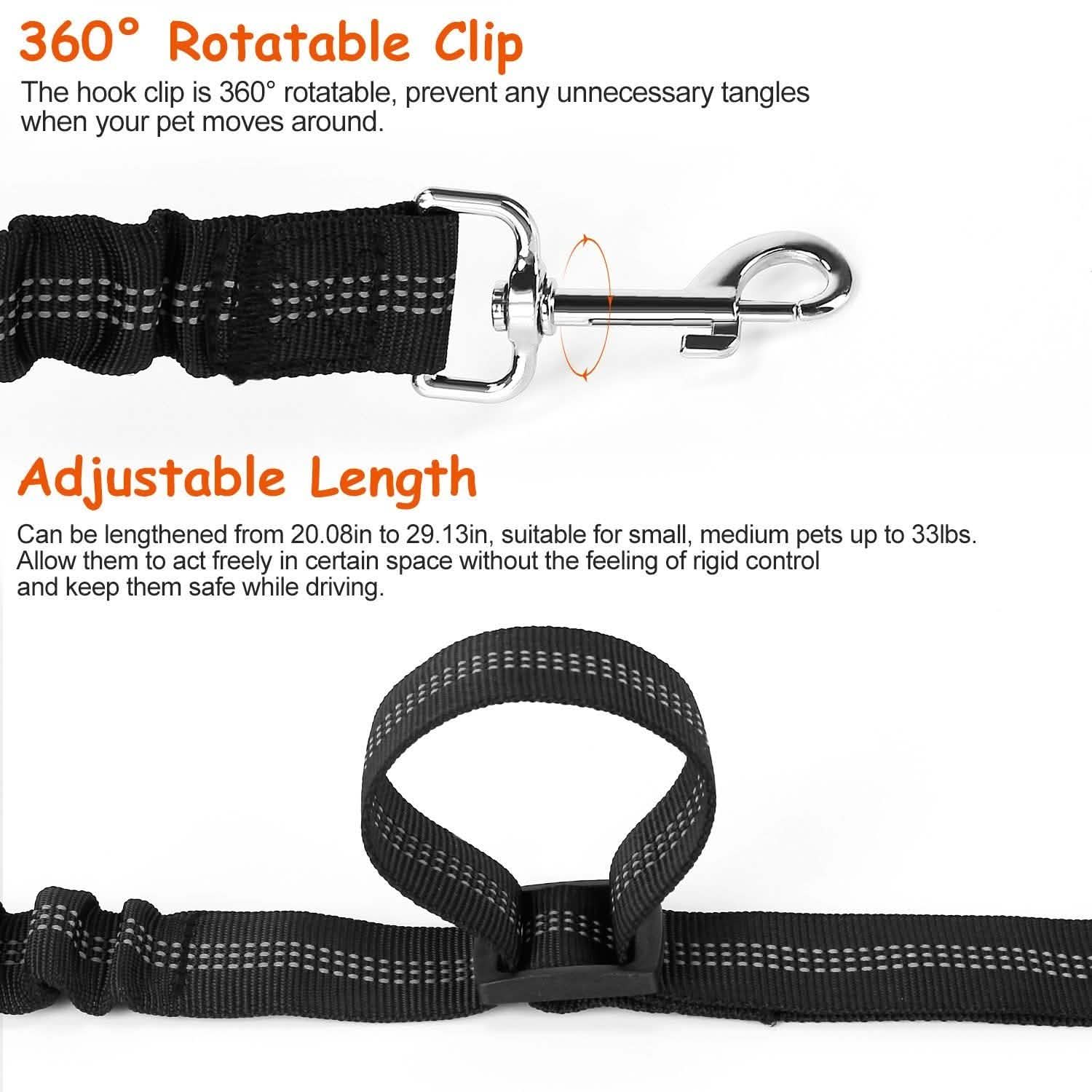 2-Piece: Pet Car Safety Seatbelt Pet Supplies - Tophatter Daily Deals