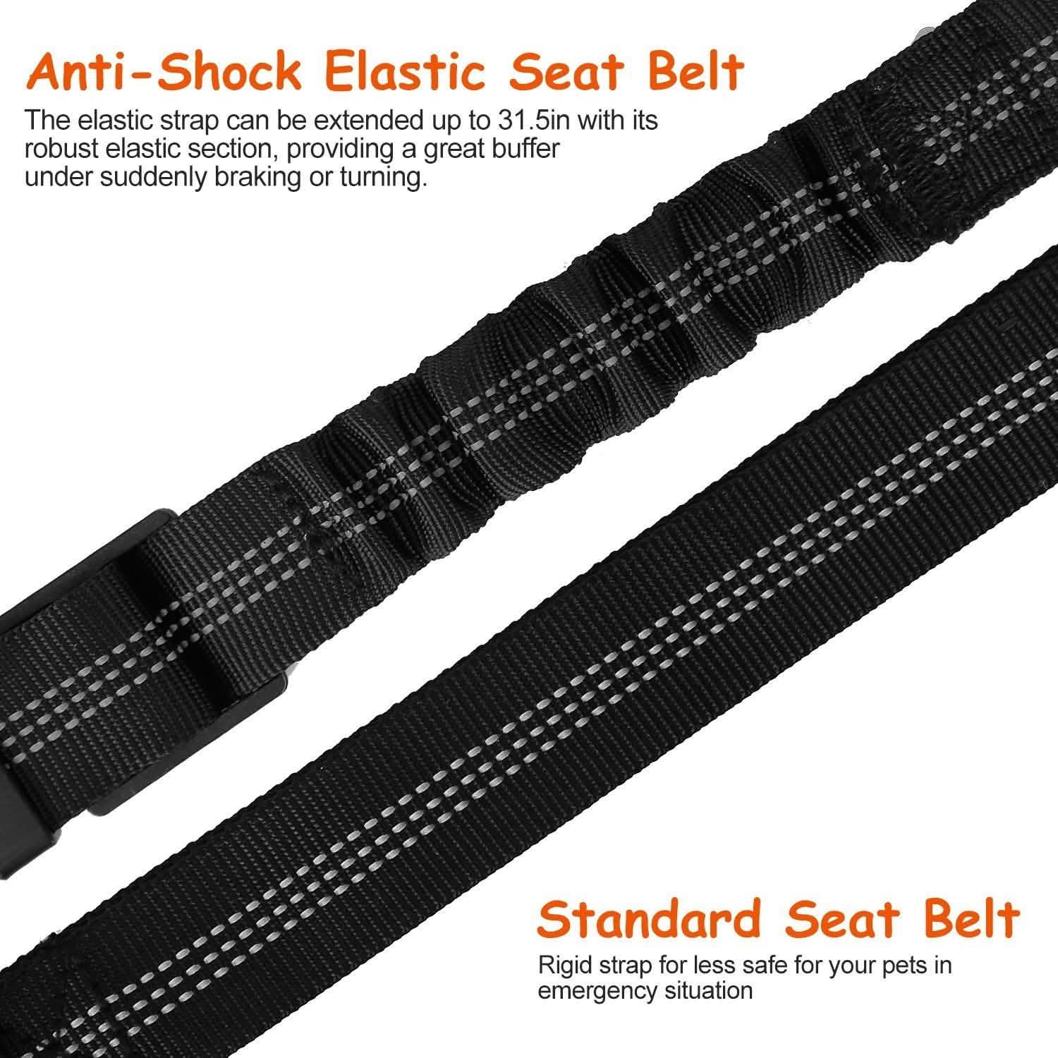2-Piece: Pet Car Safety Seatbelt Pet Supplies - Tophatter Daily Deals