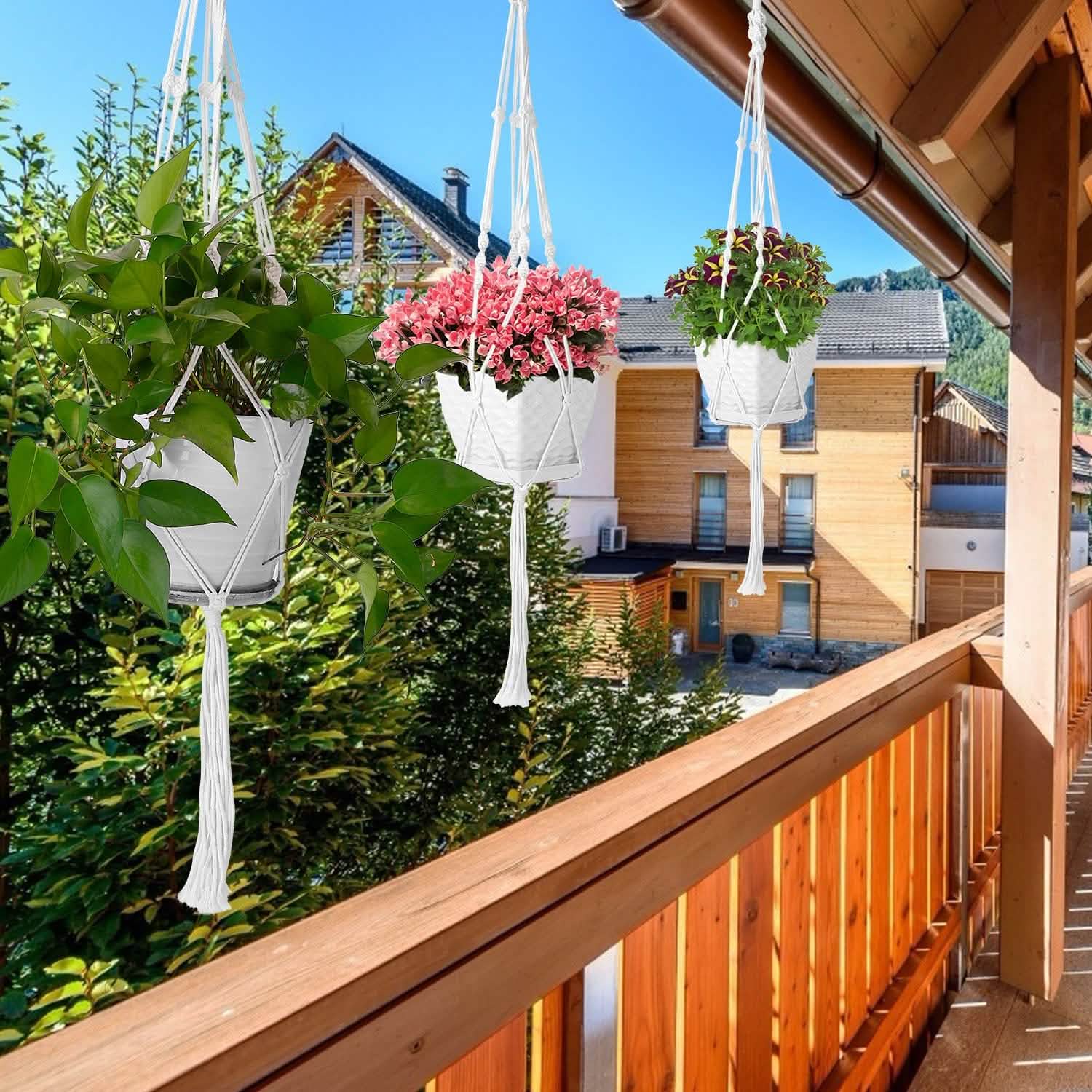 2-Piece: Plant Hanger Flowerpot Net Bag Garden & Patio - Tophatter Daily Deals