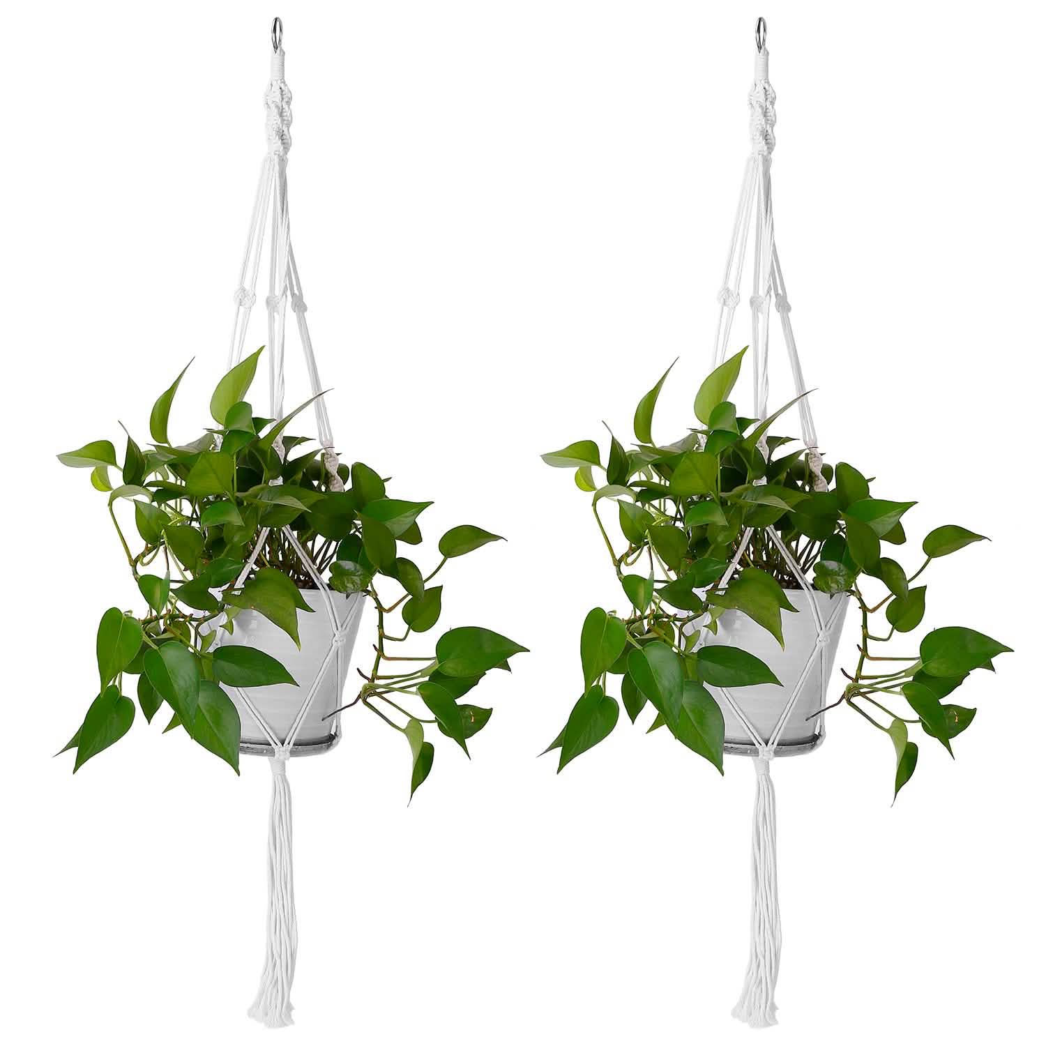 2-Piece: Plant Hanger Flowerpot Net Bag Garden & Patio - Tophatter Daily Deals