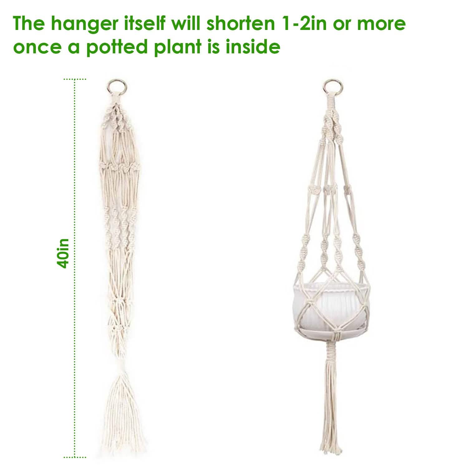 2-Piece: Plant Hanger Flowerpot Net Bag Garden & Patio - Tophatter Daily Deals