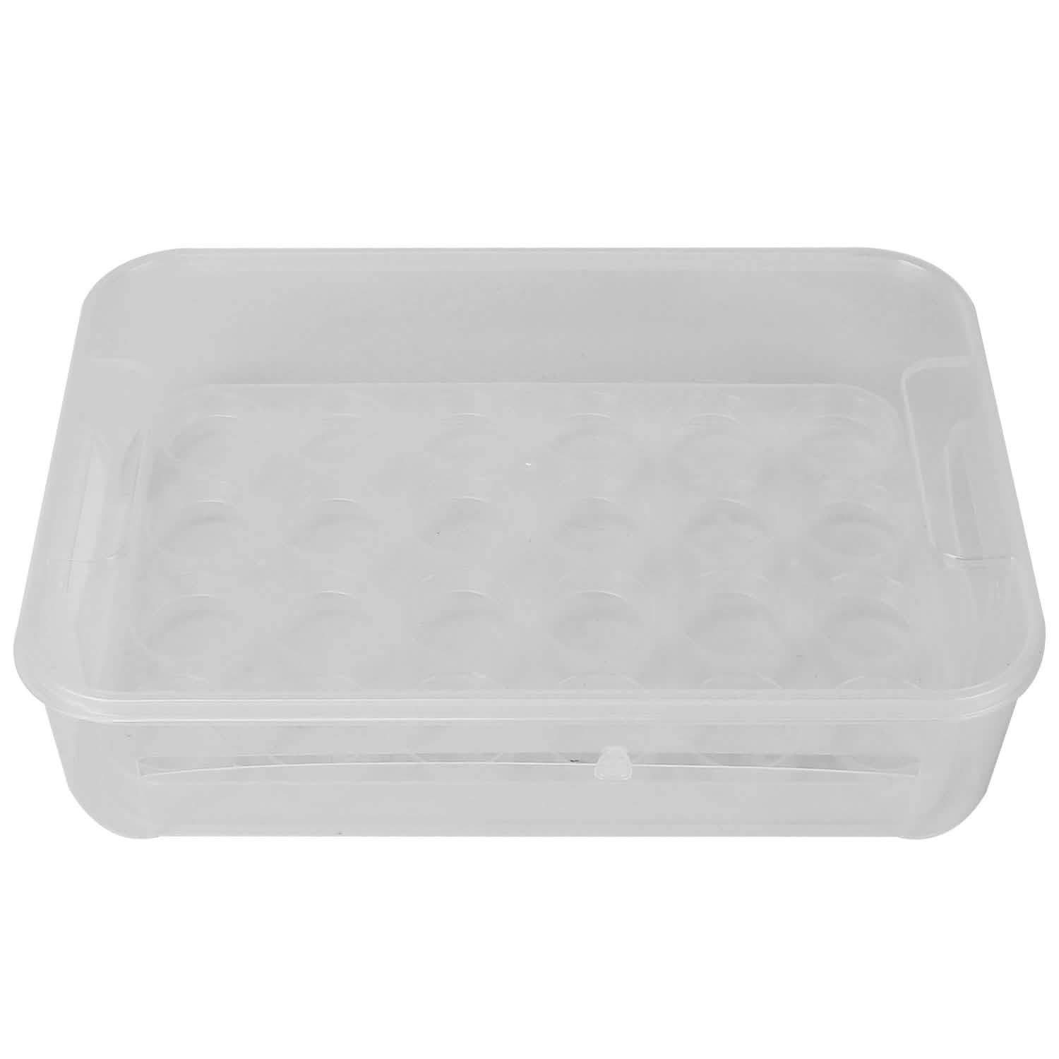 2-Piece: Plastic Egg Holder Stackable Egg Storage Box Kitchen Storage - Tophatter Daily Deals