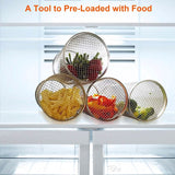 2-Piece: Portable BBQ Rolling Basket Round Stainless Steel Grill Kitchen Tools & Gadgets - Tophatter Daily Deals