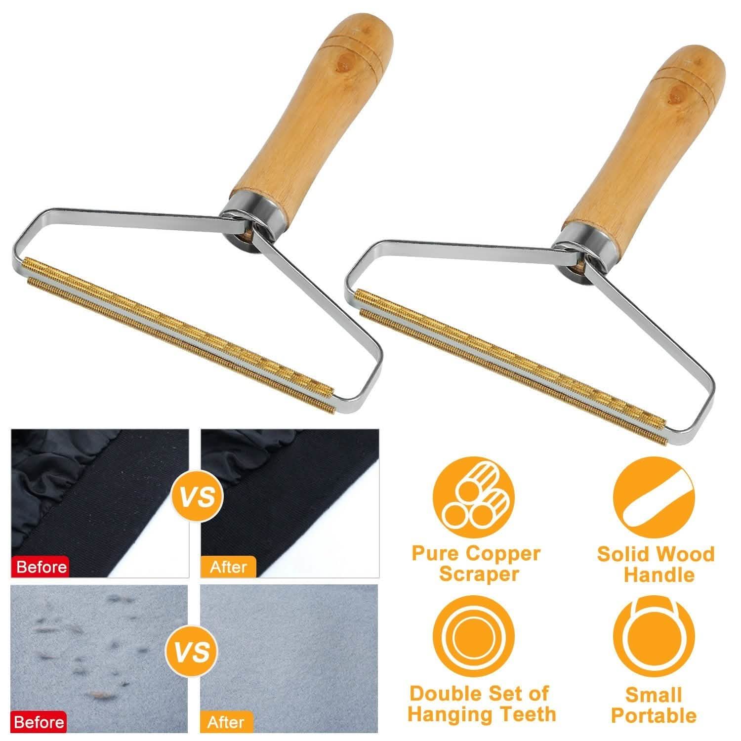 2-Piece: Portable Reusable Double Sided Lint Remover Travel Household Appliances - Tophatter Daily Deals