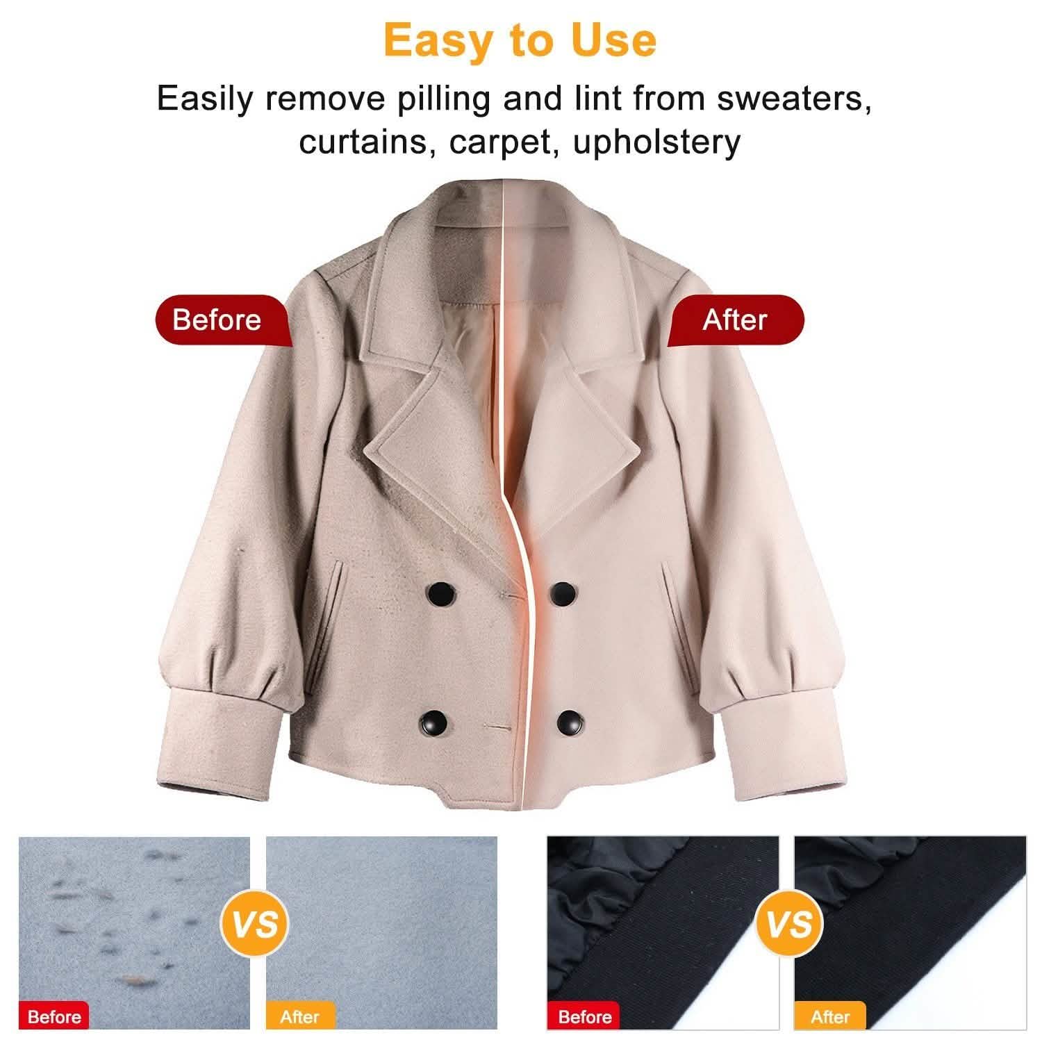 2-Piece: Portable Reusable Double Sided Lint Remover Travel Household Appliances - Tophatter Daily Deals