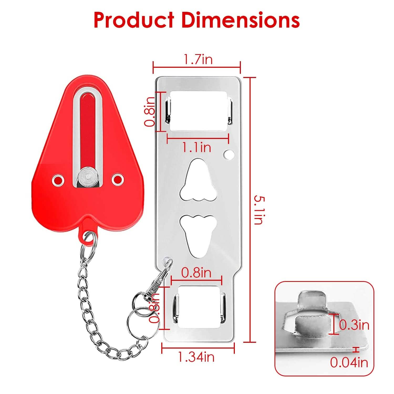 2-Piece: Portable Travel Door Lock Home Hotel Apartment Security Lock Everything Else - Tophatter Daily Deals