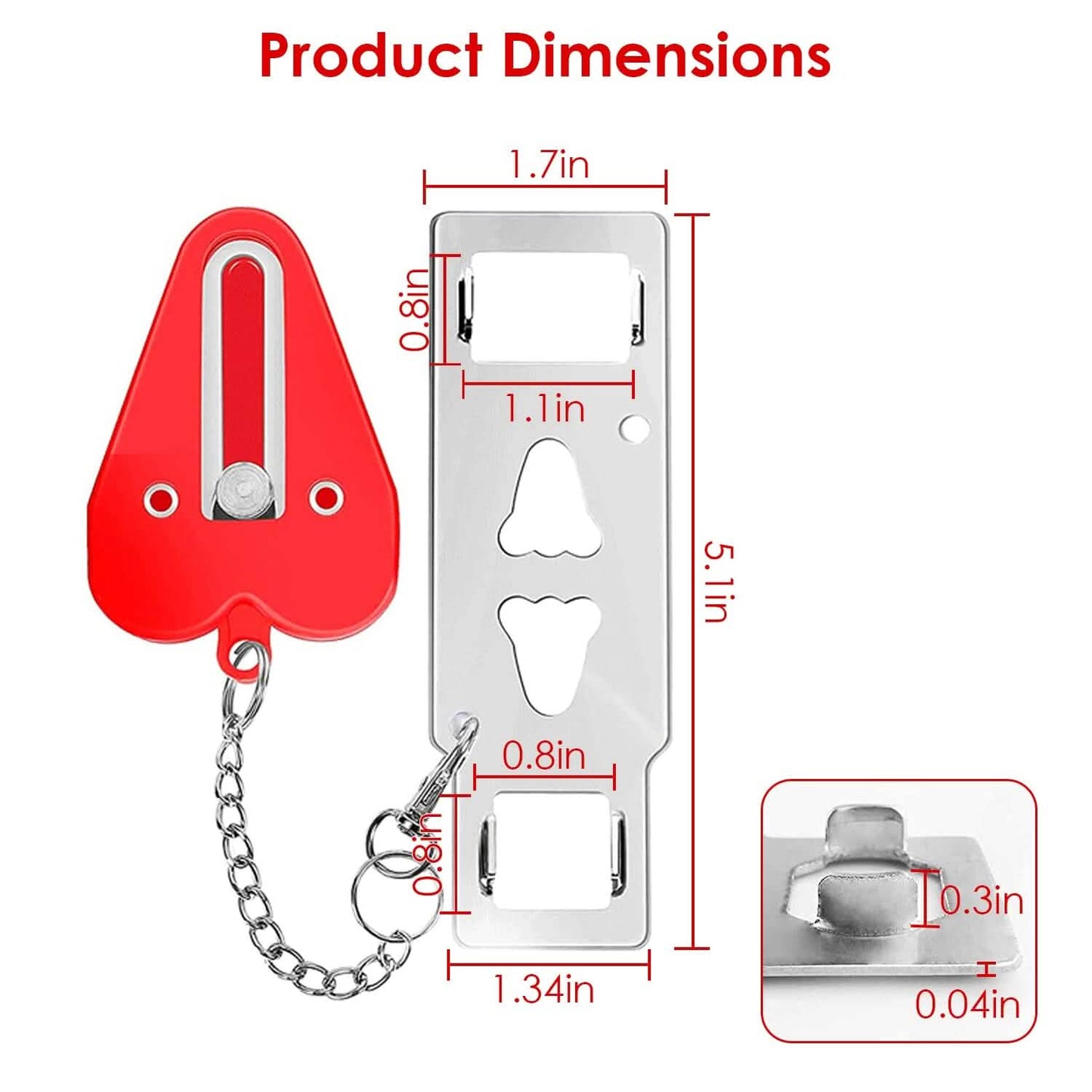 2-Piece: Portable Travel Door Lock Home Hotel Apartment Security Lock Everything Else - Tophatter Daily Deals
