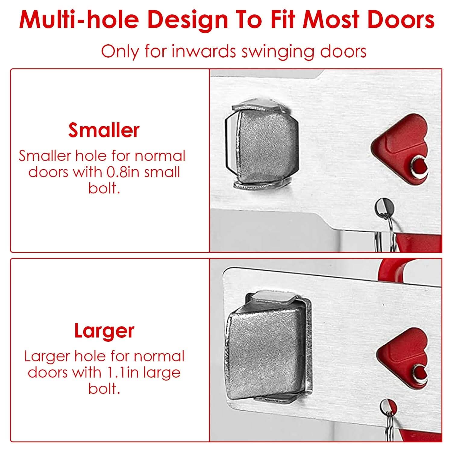 2-Piece: Portable Travel Door Lock Home Hotel Apartment Security Lock Everything Else - Tophatter Daily Deals