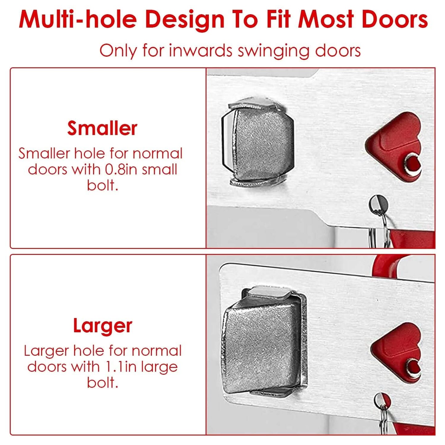 2-Piece: Portable Travel Door Lock Home Hotel Apartment Security Lock Everything Else - Tophatter Daily Deals