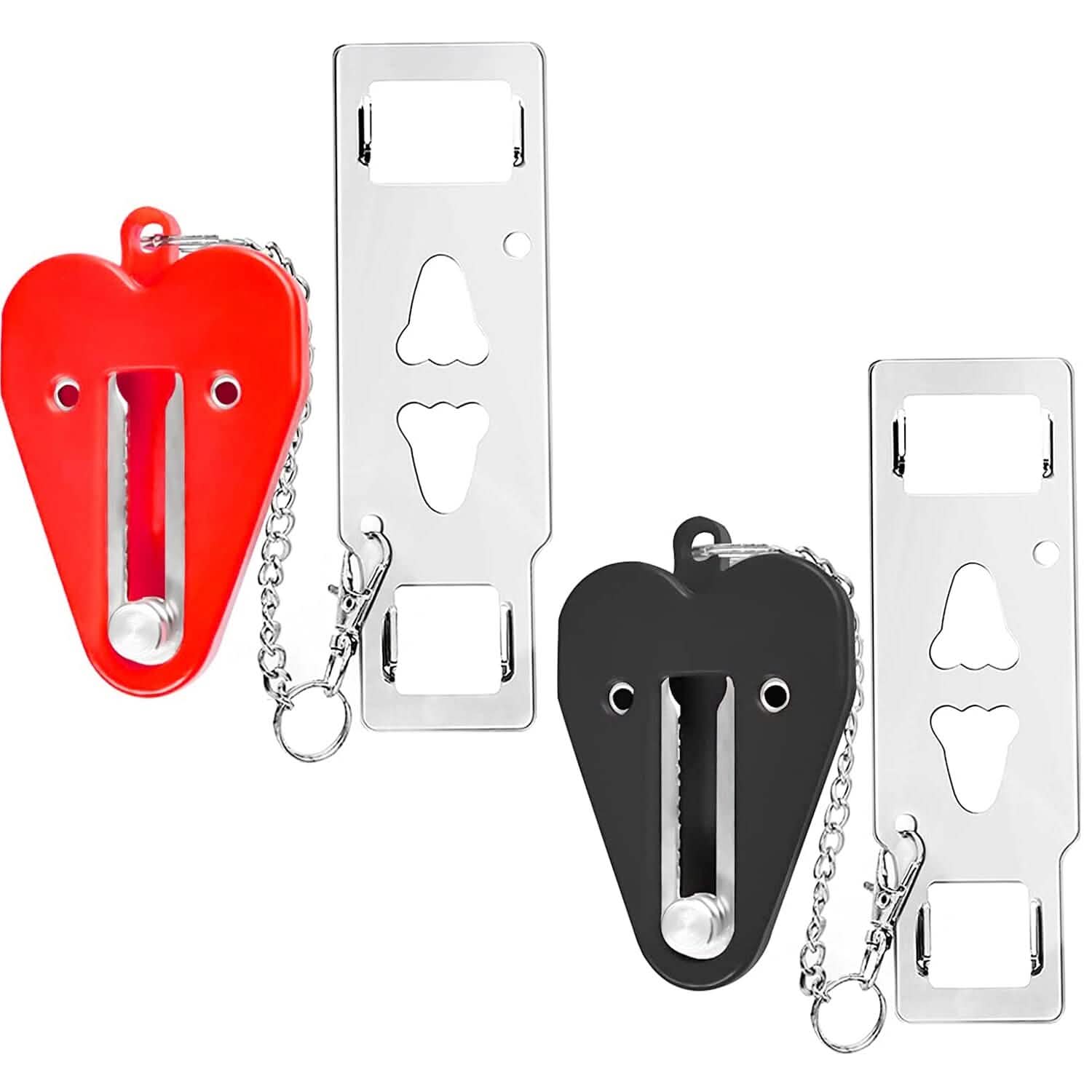 2-Piece: Portable Travel Door Lock Home Hotel Apartment Security Lock Everything Else - Tophatter Daily Deals