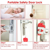 2-Piece: Portable Travel Door Lock Home Hotel Apartment Security Lock Everything Else - Tophatter Daily Deals