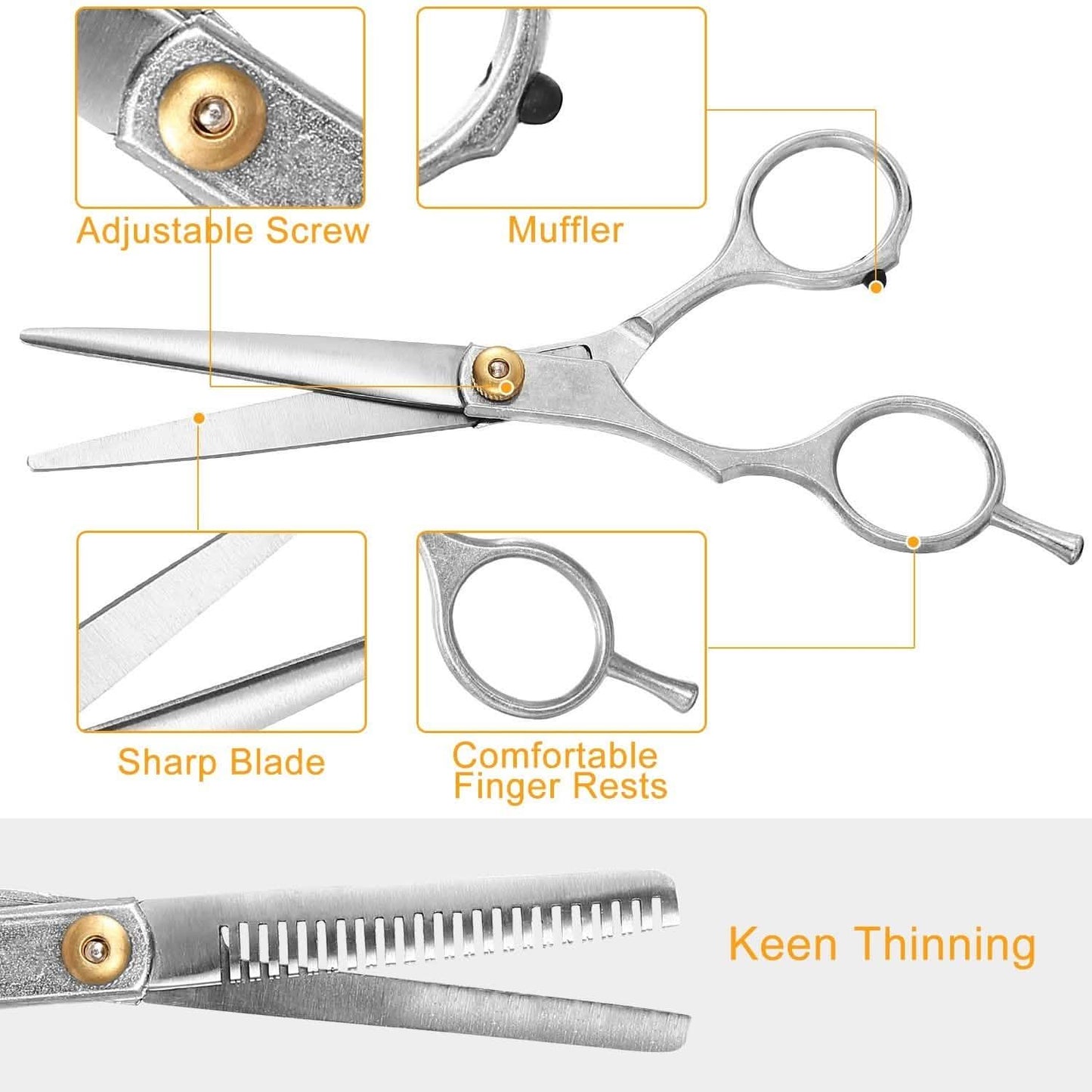 2-Piece: Professional Hair Cutting Scissors Set Beauty & Personal Care - Tophatter Daily Deals
