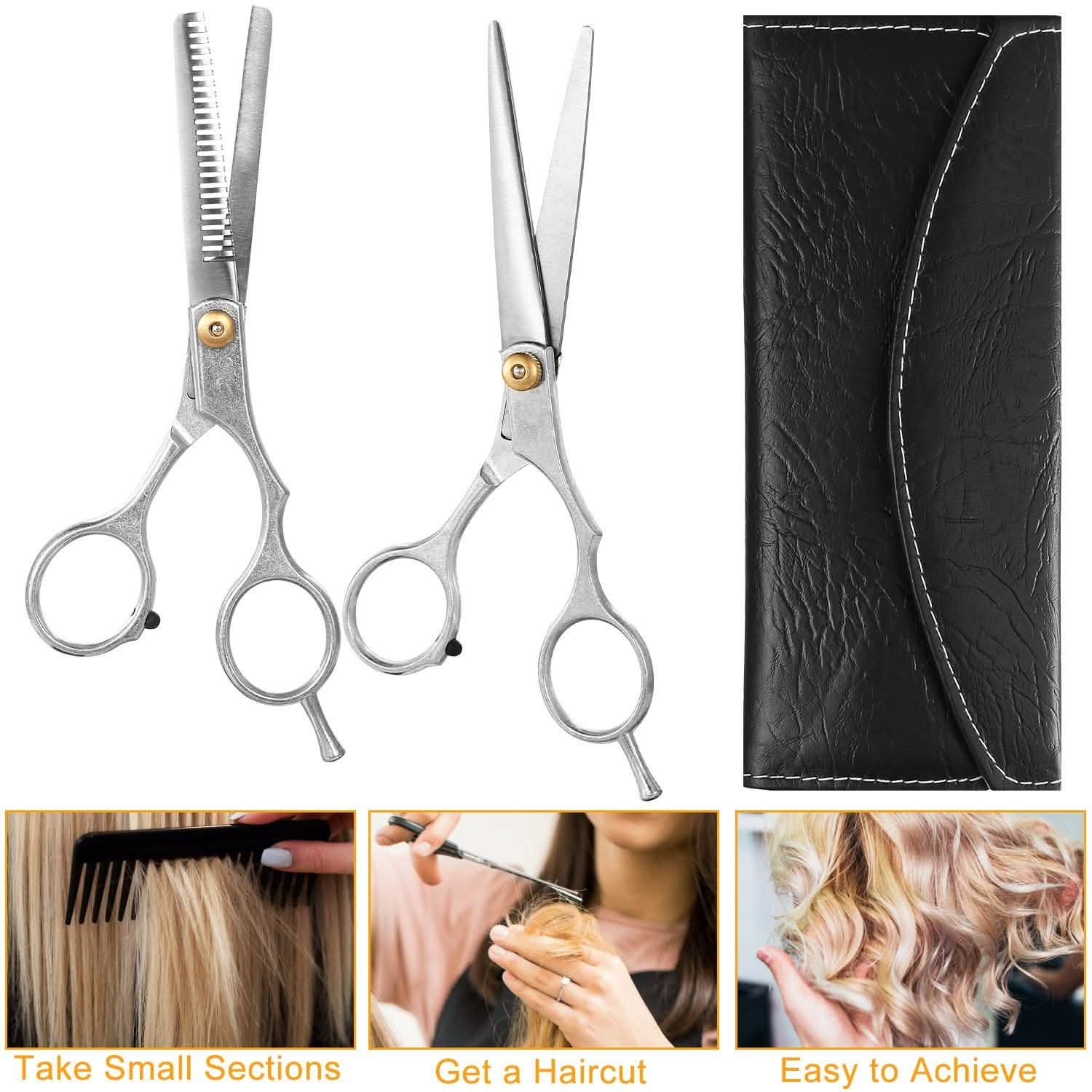 2-Piece: Professional Hair Cutting Scissors Set Beauty & Personal Care - Tophatter Daily Deals