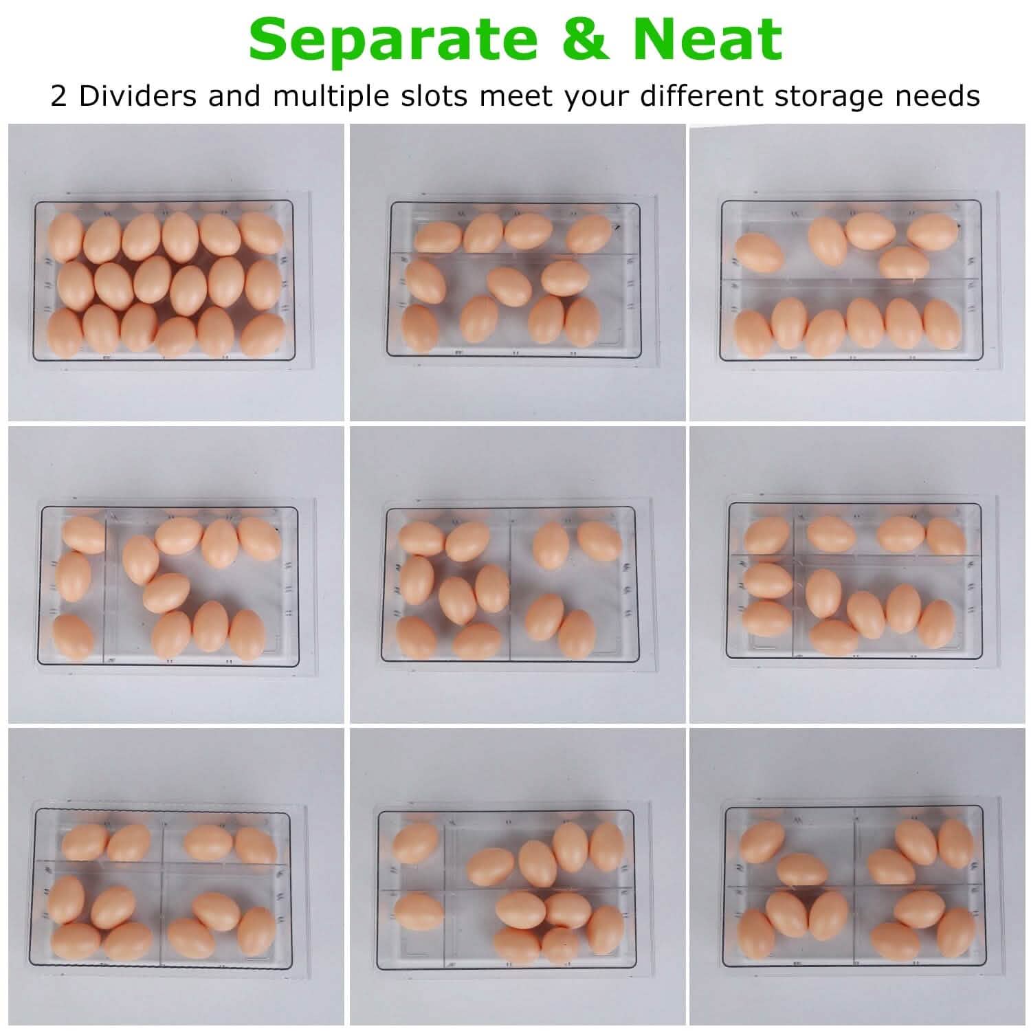 2-Piece: Refrigerator Egg Drawer 36 Egg Capacity Snap On Hanging Storage Tray Kitchen Storage - Tophatter Daily Deals