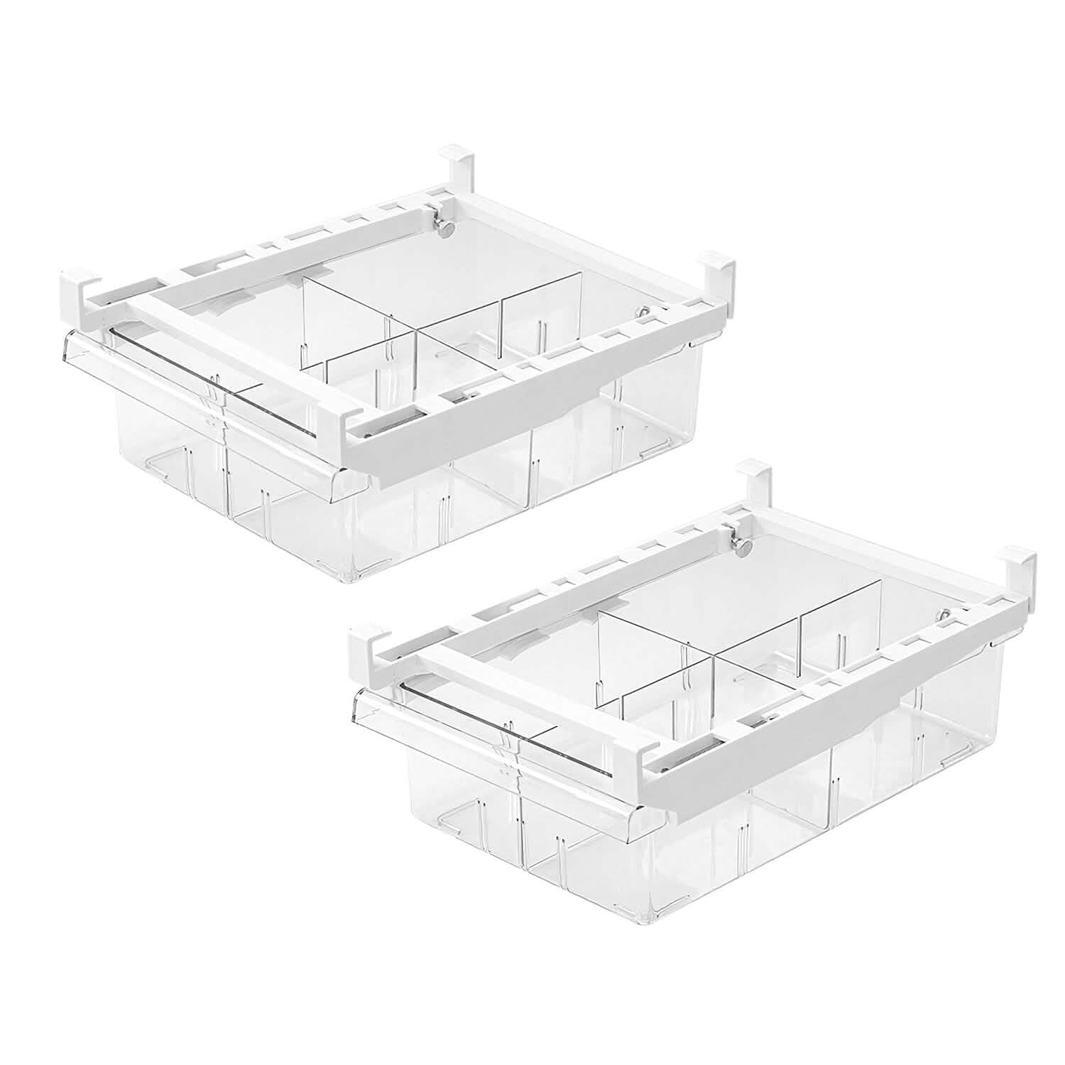 2-Piece: Refrigerator Egg Drawer 36 Egg Capacity Snap On Hanging Storage Tray Kitchen Storage - Tophatter Daily Deals