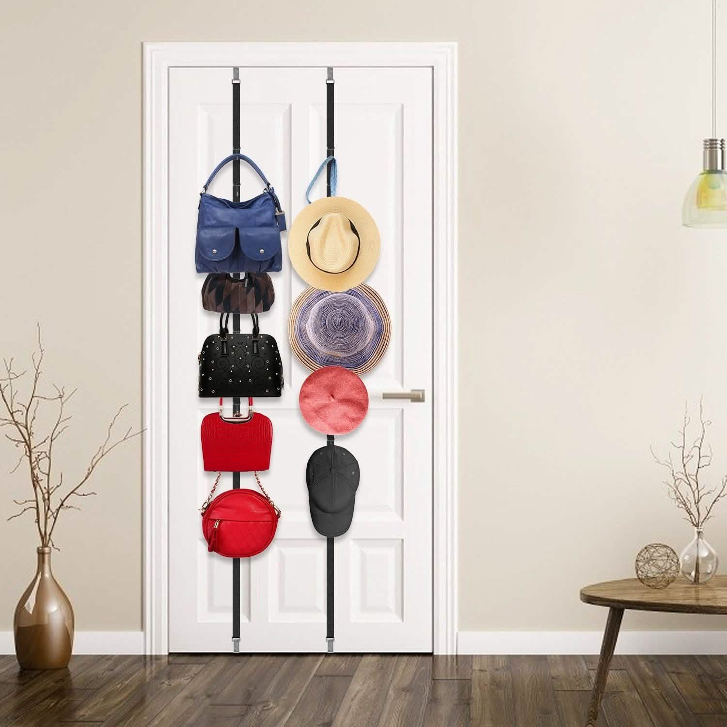 2-Piece Set: Cap Rack Holder Over the Door Storage & Organization - Tophatter Daily Deals