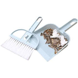 2-Piece Set: Mini Cleaning Dustpan And Brush Set Blue Household Appliances - Tophatter Daily Deals