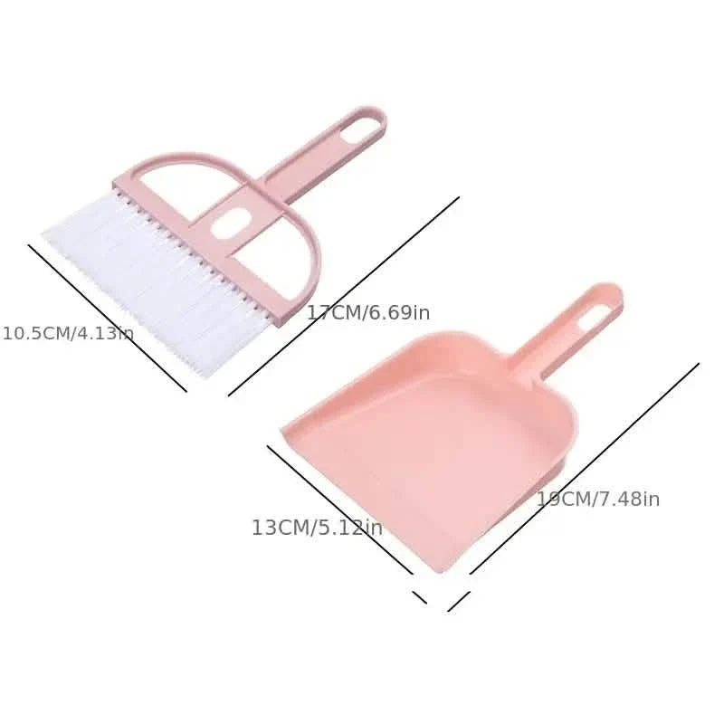 2-Piece Set: Mini Cleaning Dustpan And Brush Set Household Appliances - Tophatter Daily Deals