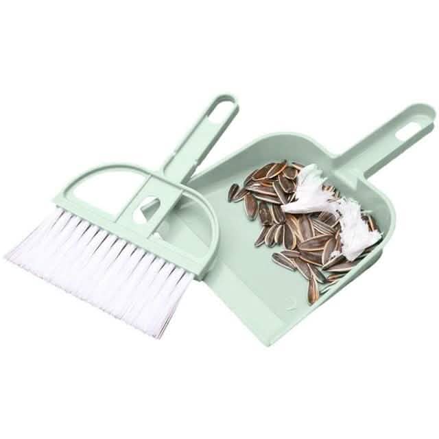 2-Piece Set: Mini Cleaning Dustpan And Brush Set Green Household Appliances - Tophatter Daily Deals