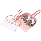 2-Piece Set: Mini Cleaning Dustpan And Brush Set Pink Household Appliances - Tophatter Daily Deals
