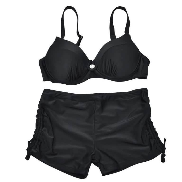 2-Piece Set: Women's Swimwear Bikini Black Women's Swimwear - Tophatter Daily Deals